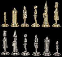 Schachfiguren Camelot - Metall mittelgroß