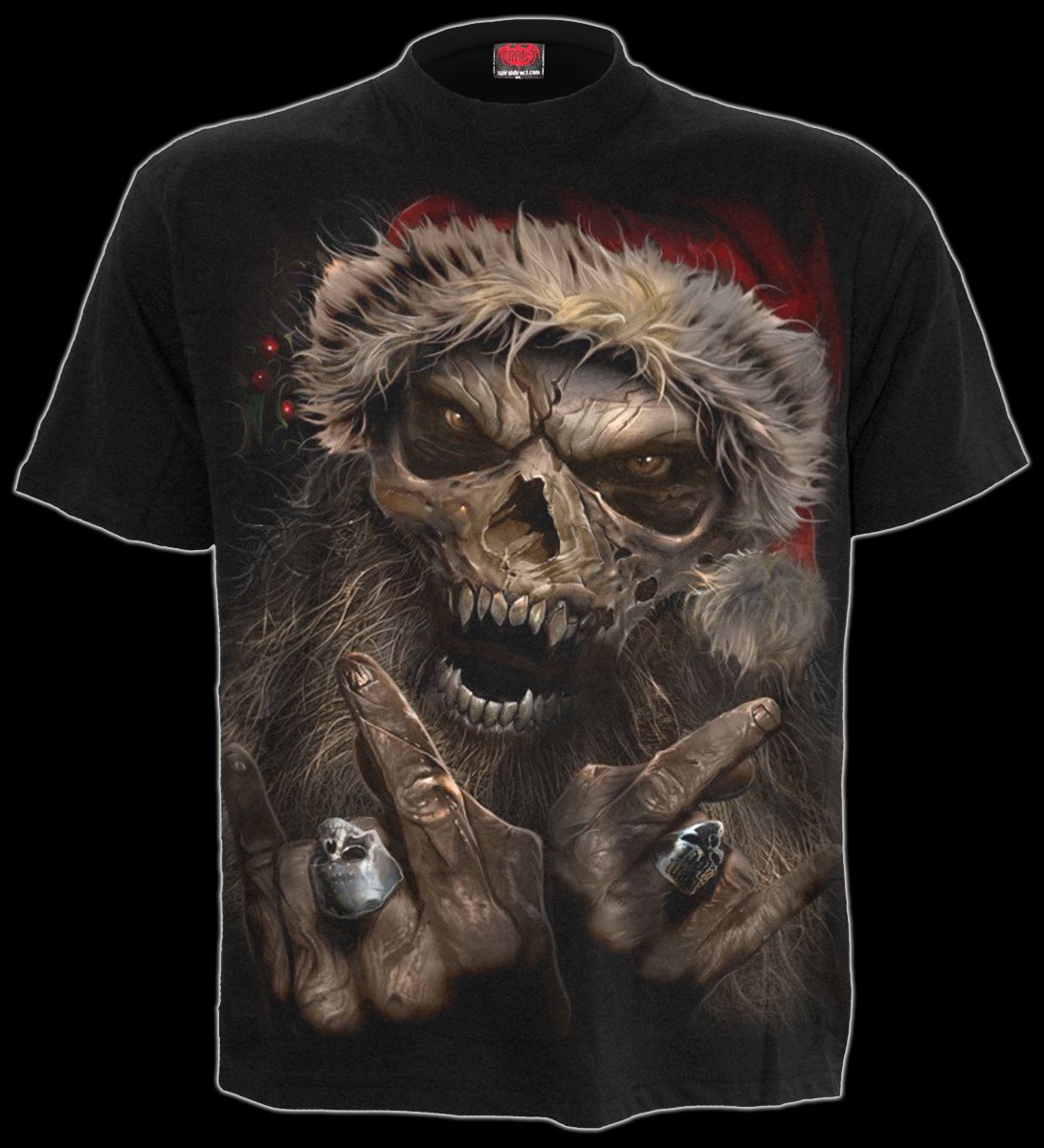 Skelett T-Shirt - Rock Santa