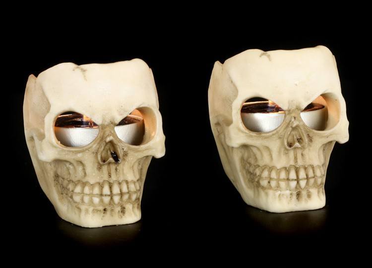 Skull Tealight Holder - Set of 2