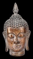 Buddha Head Deco Figurine - Vintage Look brown