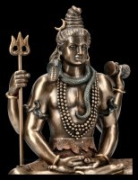 Hindu Gott Shiva Figur - sitzend bronziert