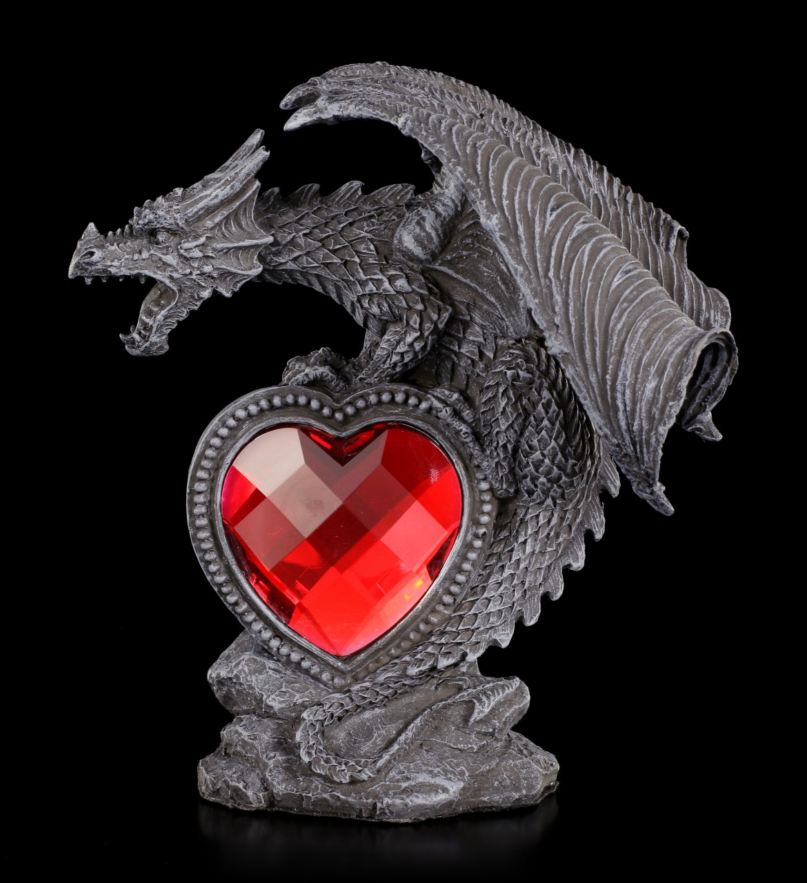 Drachen Figur - Syus mit rotem Herz