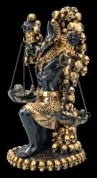 Anubis Figur mit Herz und Feder - Schwarz-Gold