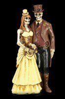 Skeleton Bridal Couple Figurine - Steampunk - I Do