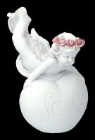 Angel Figurines Set of 2 - Puttos with "Love" Heart