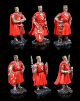 Red Crusader Figurines - Set of 6