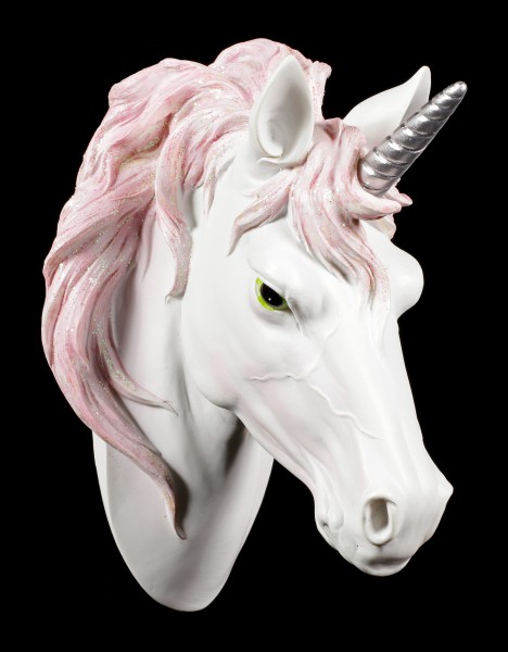 Wall Plaque - Unicorn Head with pink Mane