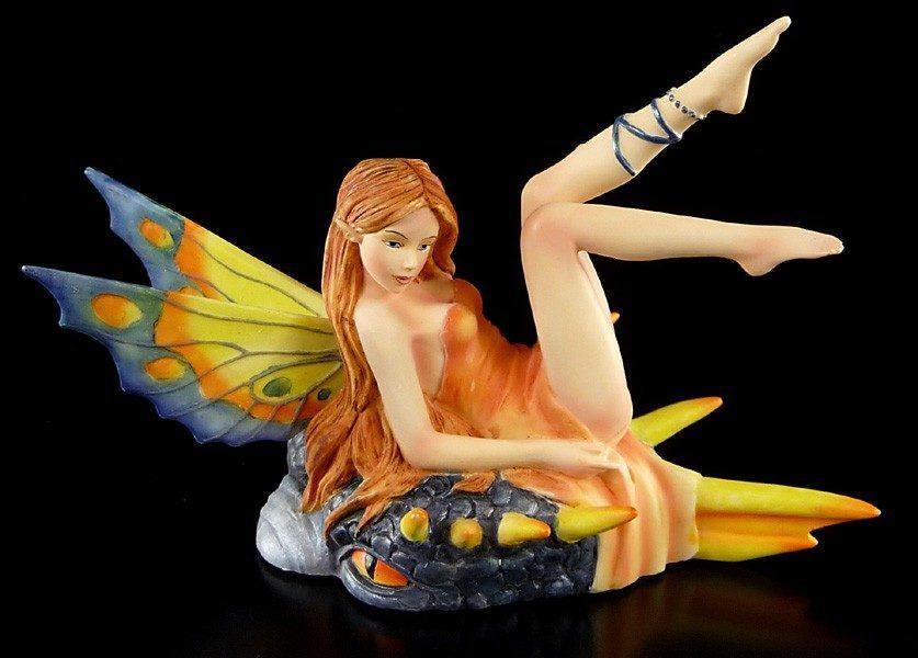 Fairysite Elfen Figur - Dragon Fae blue - Selina Fenech