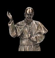 Papst Franziskus Figur bronziert