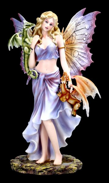 Elfen Figur - Cora mit Drachen Babys