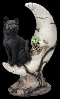 Totenkopf Mond mit Katze LED