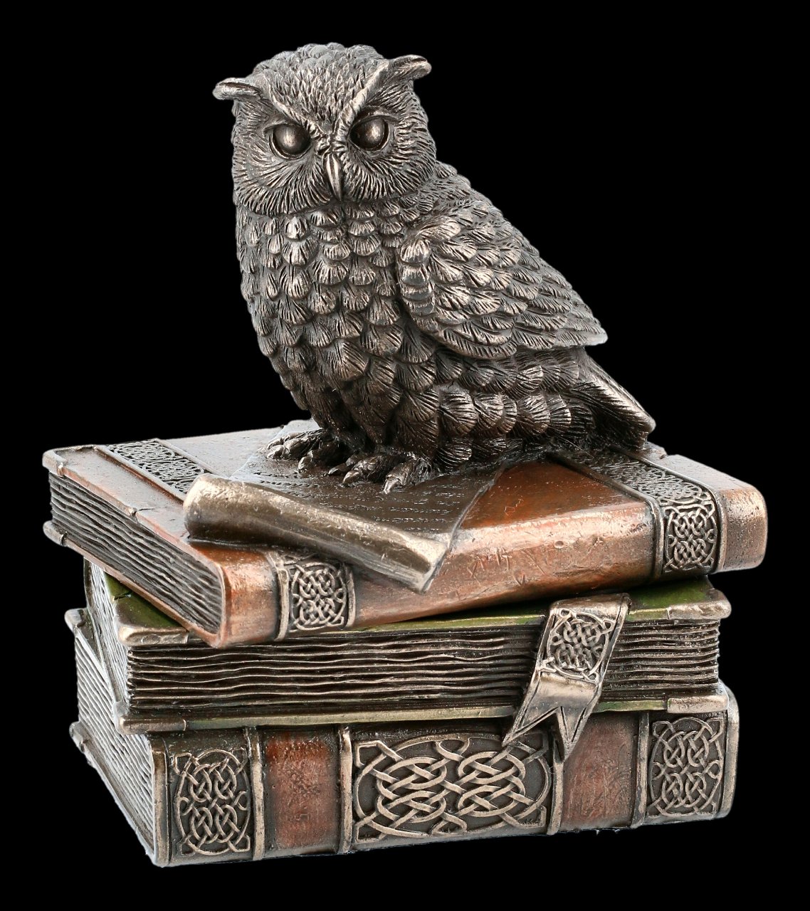 Box - Scops Owl on old Books