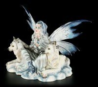 Fairy Figurine - Calista with two Wolves