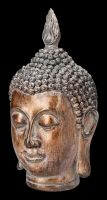Buddha Kopf Dekofigur - Vintage Look braun