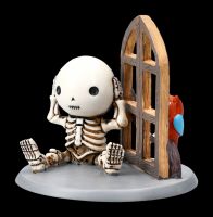 Skeleton Figurine - Lucky hears a Hoot