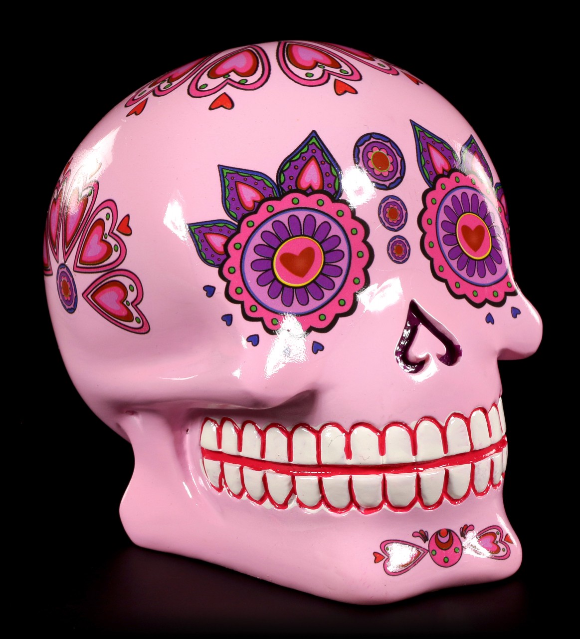 Money Bank - Mexican Day of the Dead Skull - Pink Candy