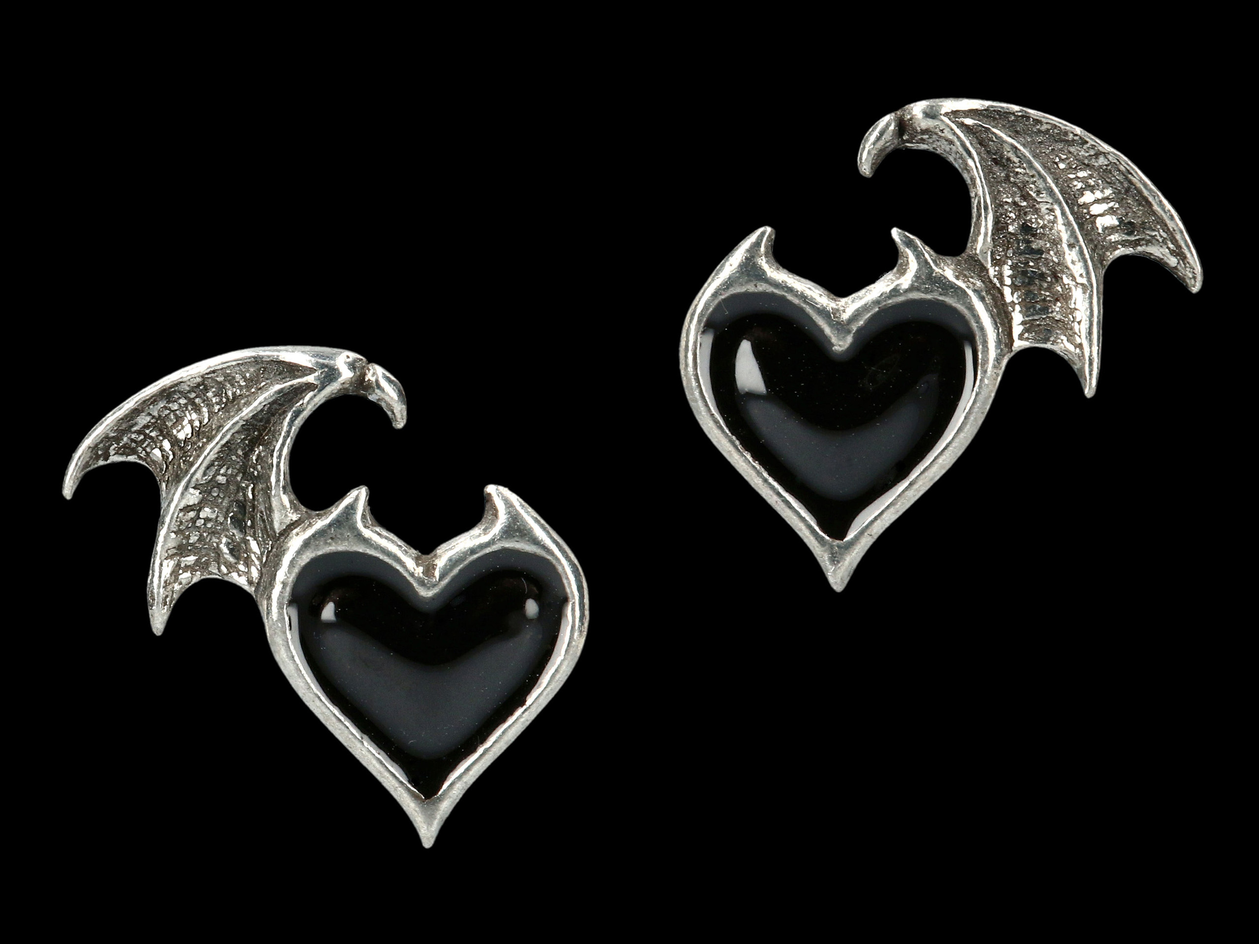 Large Striped Black & White Heart Earrings//Goth Heart Earrings//Spooky Accessories