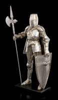 Knight Figurine - Spear & Shield on Pedestal