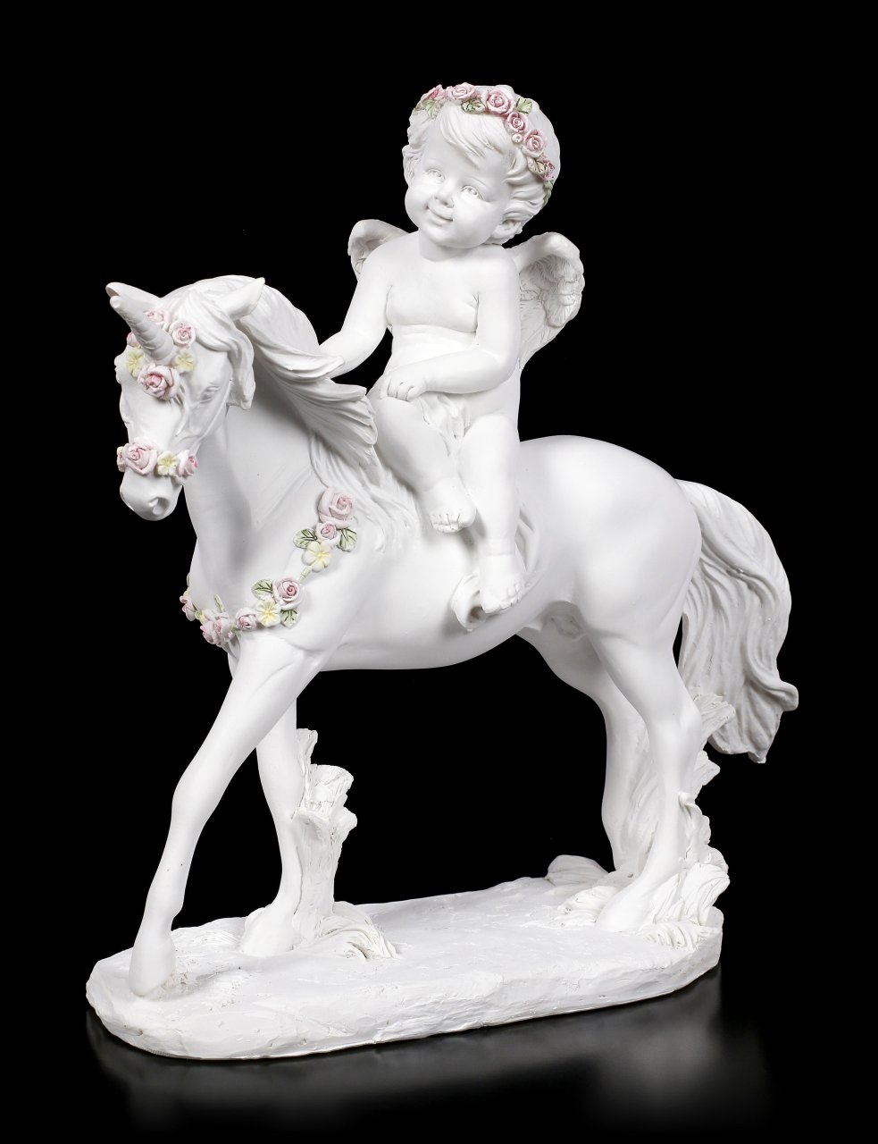 Angel Figurine - Cherub on Unicorn