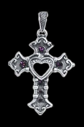Halskette - Kreuz mit Herz