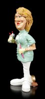 Funny Job Figurine - Female Dentist with bloody Tooth