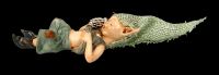 Pixie Goblin Figurine cuddling with Hedgehog - Safe Sleep