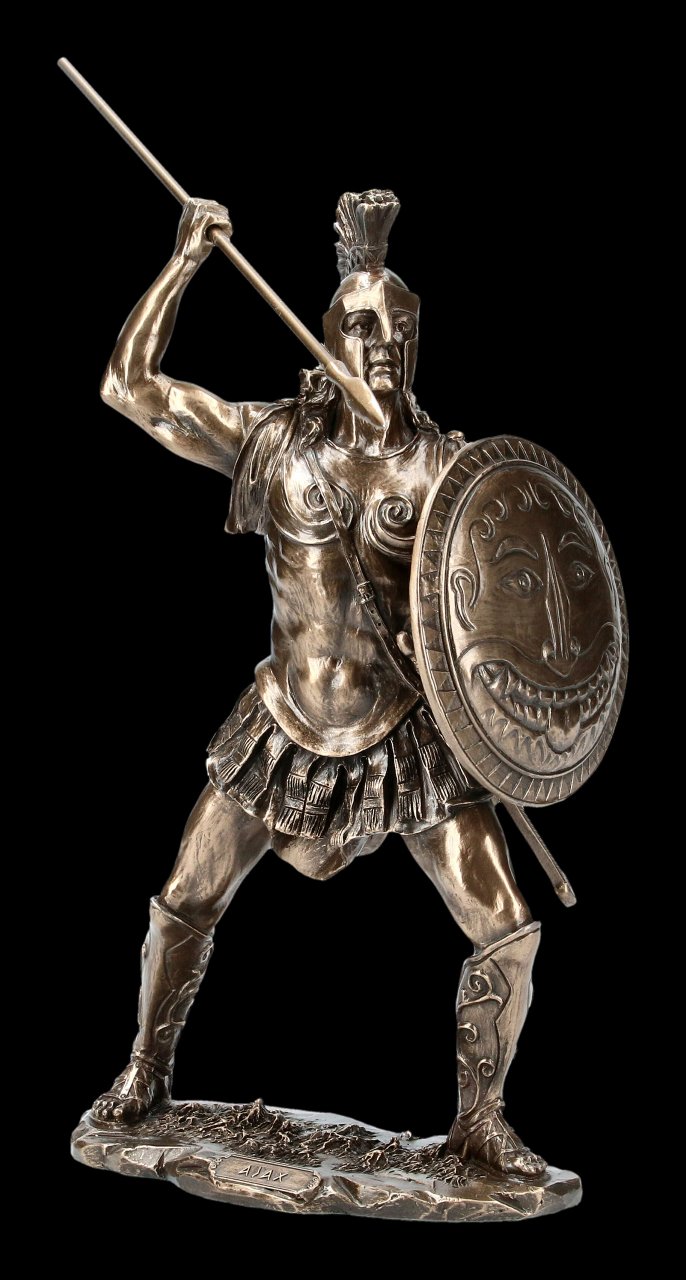 Ajax der Große - Figur mit Speer und Schild