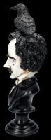 Edgar Allen Poe Bust with Raven