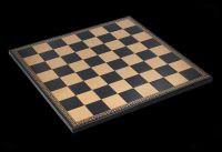 Chessboard Leatherette - black gold