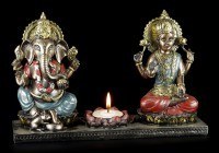Tealight Holder - Ganesha Figurine with Krishna