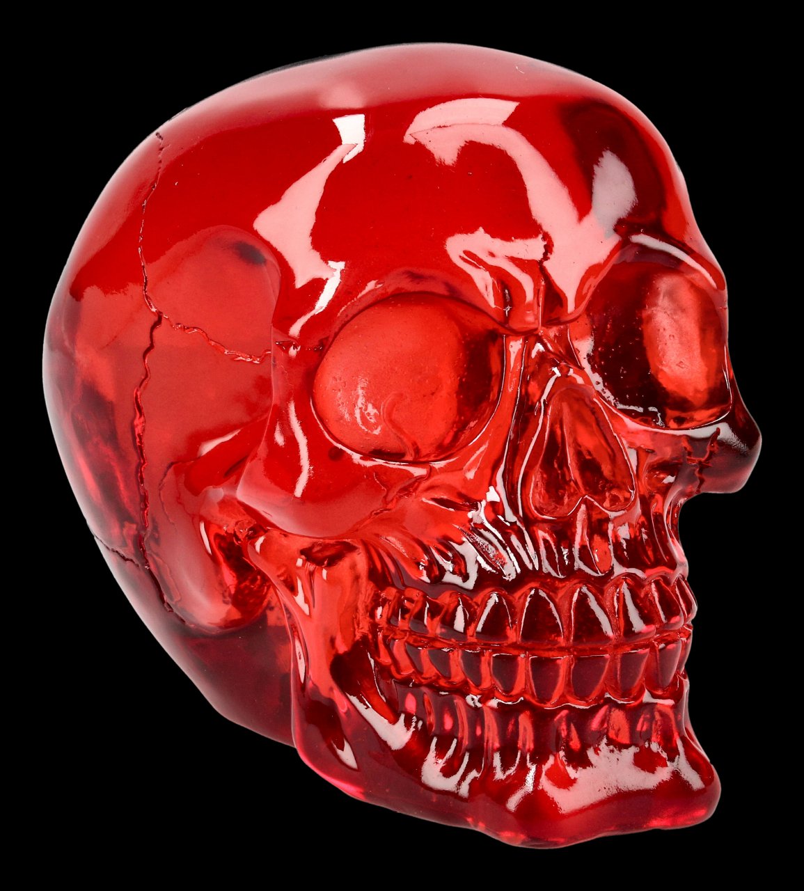 Totenkopf - transparent rot