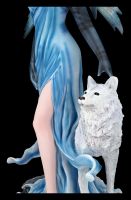 Fairy Figurine Talia with Winter Wolf