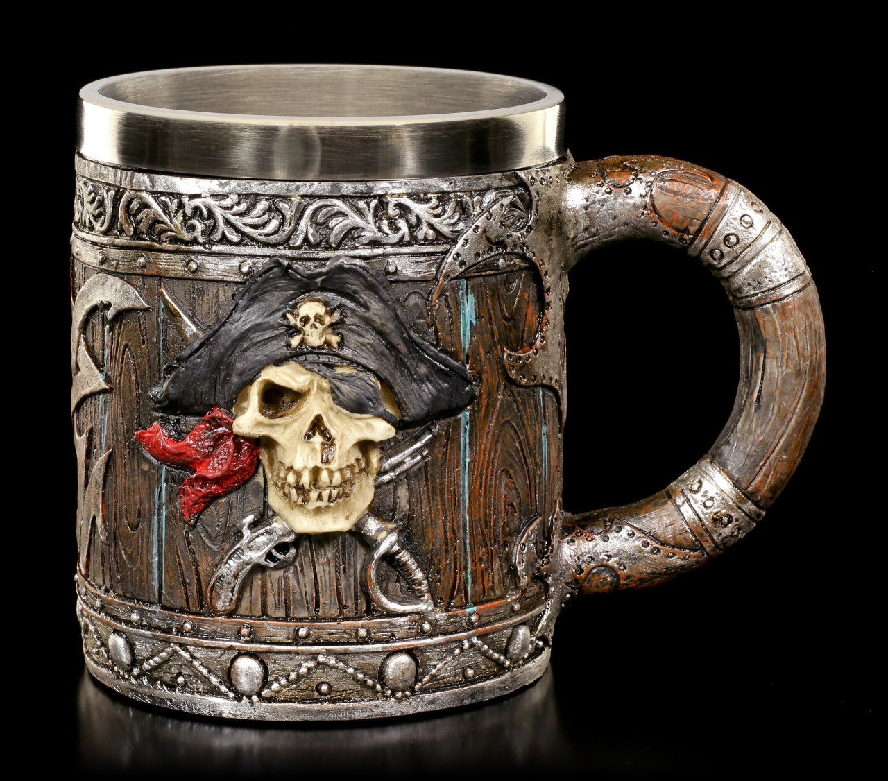 Tankard - Pirate Skull with two Motives