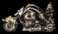 Skeleton Figurine with Motorcycle - Wheels of Steel