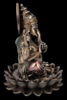 Ganesha Figurine - Elephant-Headed God on Lotus