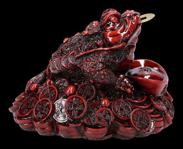 Feng Shui Figur - Geldfrosch rot