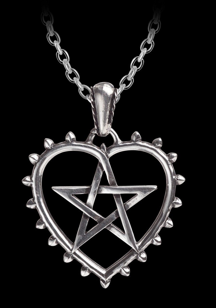 Alchemy Pentagramm Herz Halskette - Cunning Heart