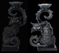 Kerzenhalter - Schwarze Katze Spite