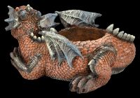 Dragon Figurine Lying with Bowl