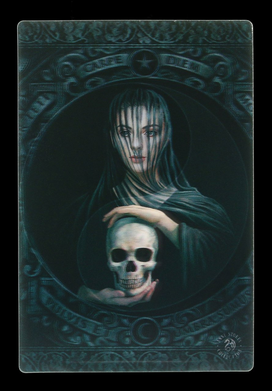 3D Postcard with Skull - Beyond The Veil