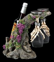 Wine Bottle and Glass Holder - Bacchus
