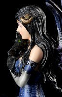 Hexen Elfen Figur - Morgana mit schwarzer Katze