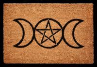 Doormat - Triple-Moon with Pentagram
