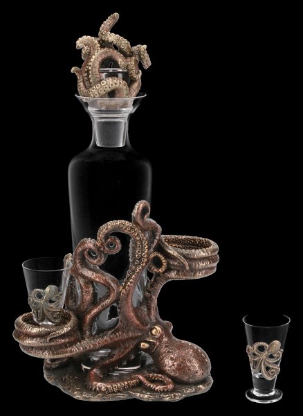 Deko Flasche Fantasy Tischuhr Steampunk Flaschenhalter mit Uhr 