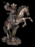 Samurai Figur - Krieger auf steigendem Pferd