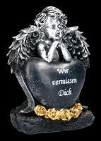 Graveyard Angel with black Heart - We miss you