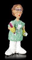 Funny Job Figurine - Female Dental Assistant with Toothbrush