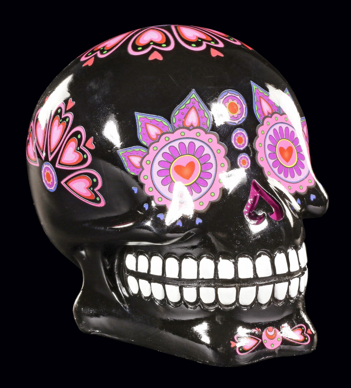 Money Bank - Mexican Day of the Dead Skull - Black Candy