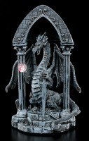 Dragon Figurine - Dragon with Sword and Crystal