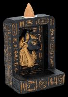 Backflow Incense Burner - Bastet Hieroglyphs